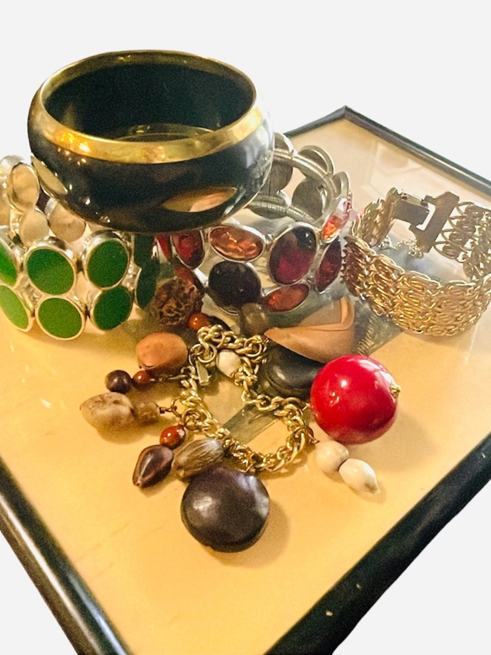 Five Vintage Statement Bracelets